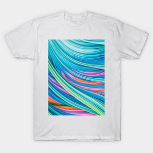 Blue Daylight Abstract Art Strands T-Shirt